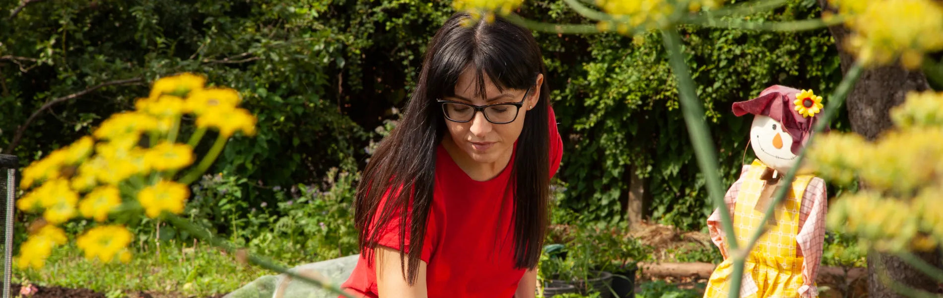 Ellen Mary in her allotment