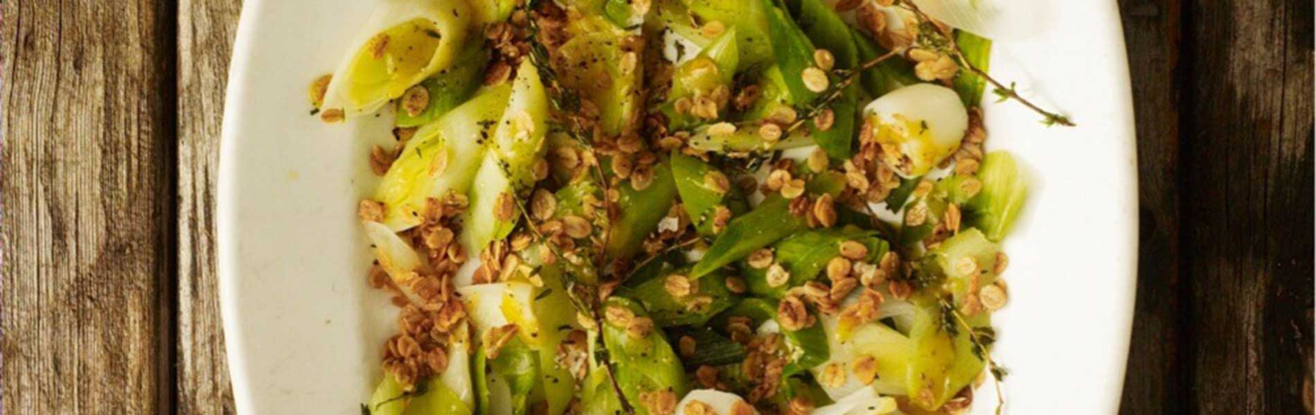 Gill Meller: Butter-Roasted Barley Flakes & Leeks