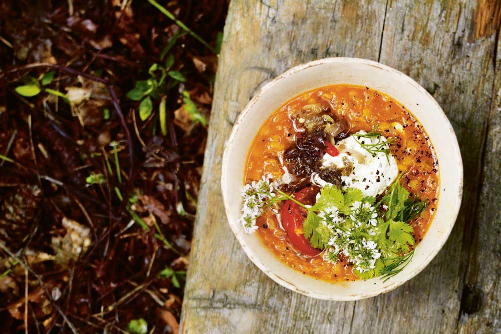 Roast Tomato and Lentil Soup Recipe