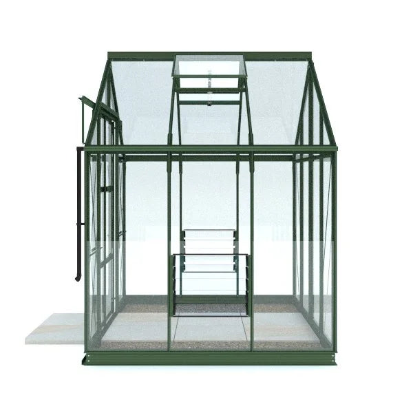 8x6 Premium Greenhouse Green Side