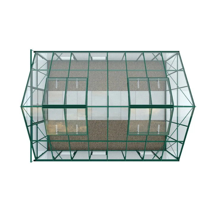 12x16 Rhino Premium Greenhouse green top