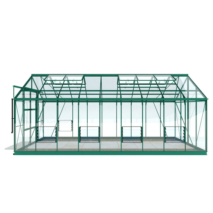 8x18 Premium Greenhouse Green Side