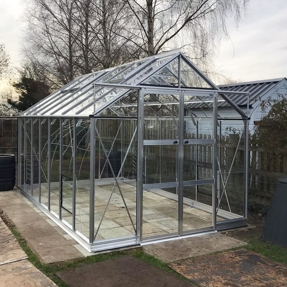 8x14 Premium Greenhouse Plain Aluminium