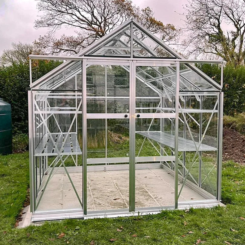 8x8 Premium Mil Silver Greenhouse