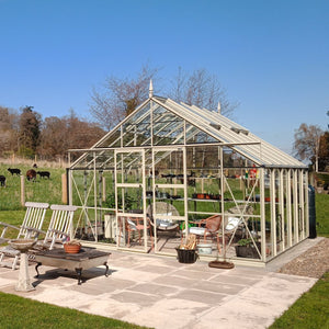 12x12 Premium Greenhouse customer image in sun