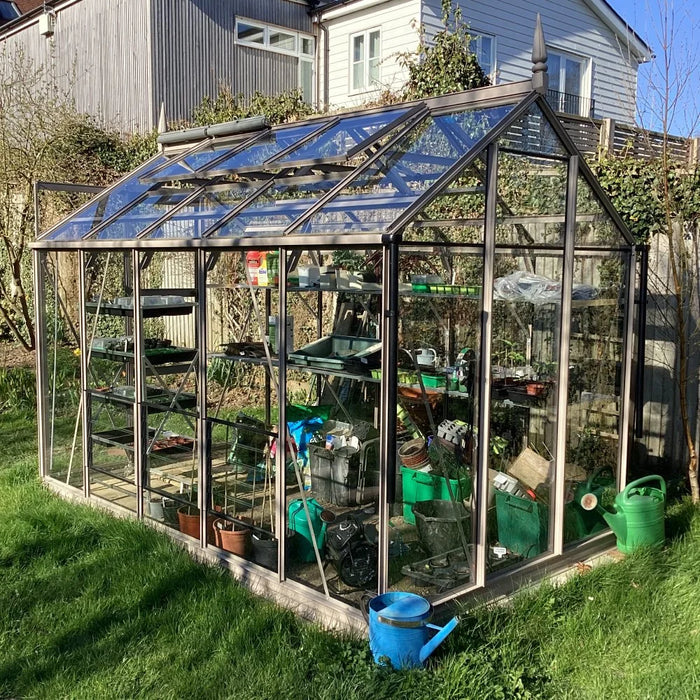 6x10 RhinoPremium Greenhouse customer image in garden