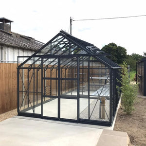 10x20 Premium Greenhouse Midnight Slate with partition