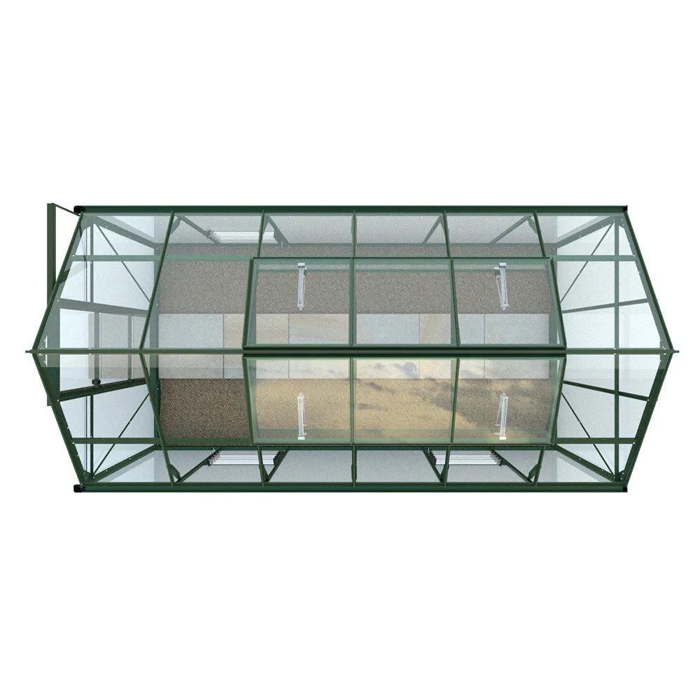 6x12 Rhino Premium Greenhouse Green Tuscan Olive cgi top