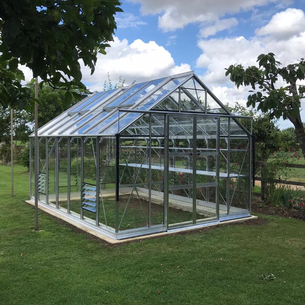 10x14 Rhino Premium Greenhouse Plain Aluminium