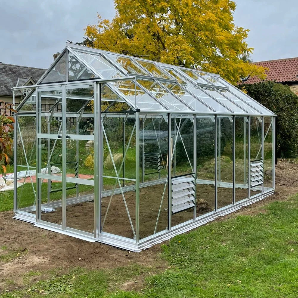 8x14 Premium Rhino Greenhouse Plain Aluminium