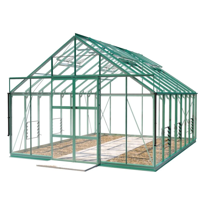 12x16 Rhino Premium Greenhouse green front