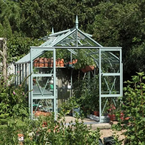 A rhino greenhouse with large double doors