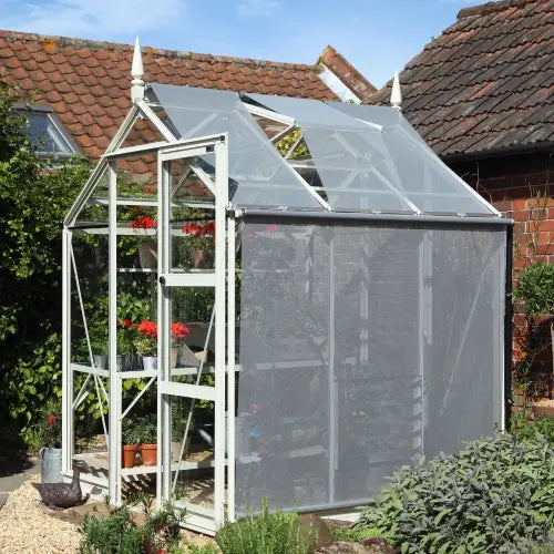 6ft wide greenhouse with roof and side blinds